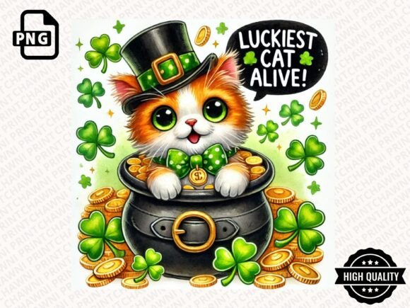 Download Leprechaun Cat St.Patrick's Clipart PNG - Art Collection