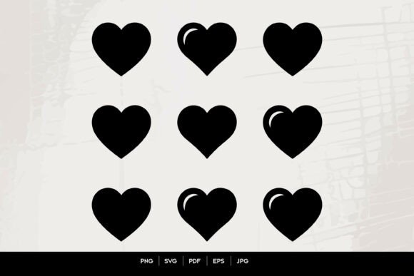 Download Black Heart Icons Set - Art Collection