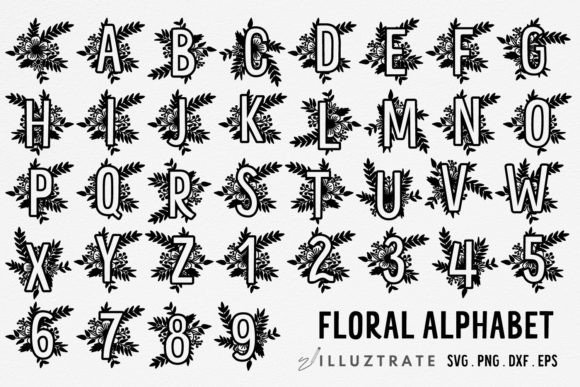 Download Floral Alphabet SVG Cut Files | Flower - Floral Collection