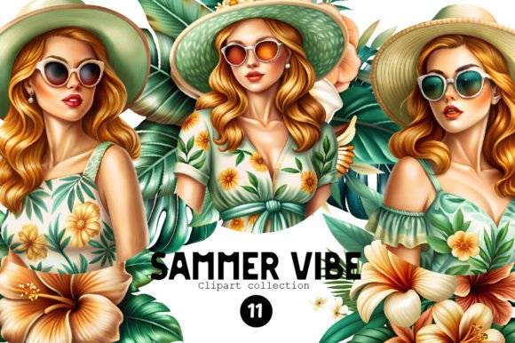Download Woman Summer Vibes Clipart - Art Collection