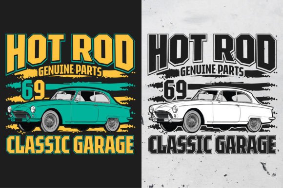 Download Hot Rod Genuine Parts Vintage Car Tshirt - Art Collection