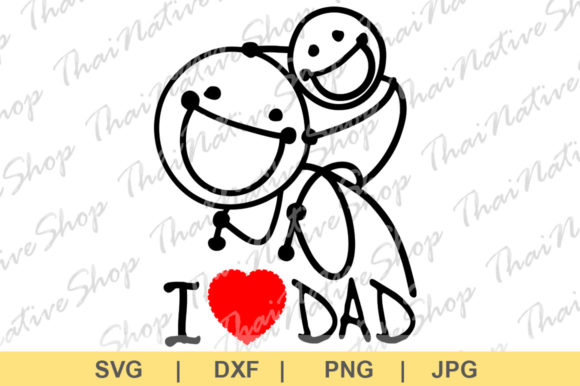 Download I Love Dad with Heart - Art Collection