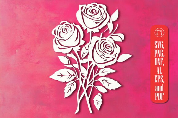 Download Cricut Rose Bouquet SVG Cut File - Rose bouquet Collection