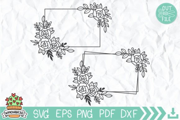 Download Floral Rectangle Frame Svg - Floral Collection