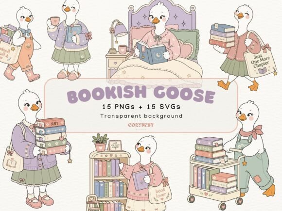 Download Bookish Silly Goose Cliparts, Reading - Art Collection