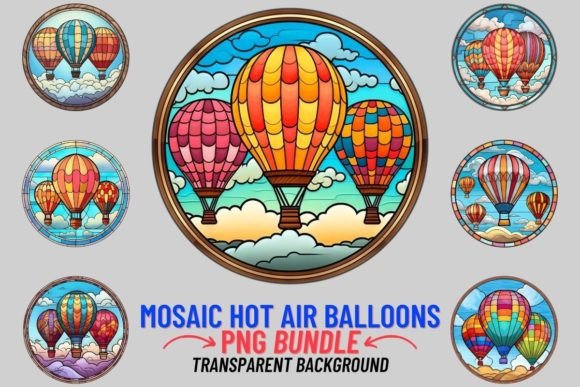 Download Stained Glass Hot Air Balloon Clipart - Art Collection