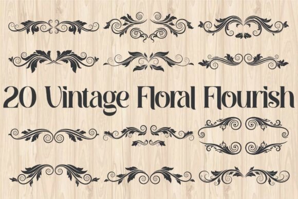Download Vintage Floral Flourish Vector - Floral Collection
