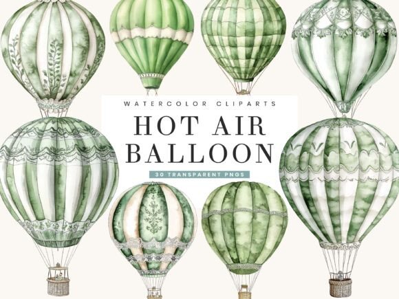 Download Hot Air Balloon Clipart Bundle - Art Collection
