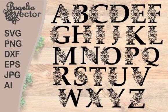 Download Floral Alphabet Svg, Monogram Letters - Floral Collection